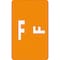Smead AlphaZ Color-Coded Second Letter Labels, F, 1 x 1.63, Orange, PK100 67176 - alternate 2